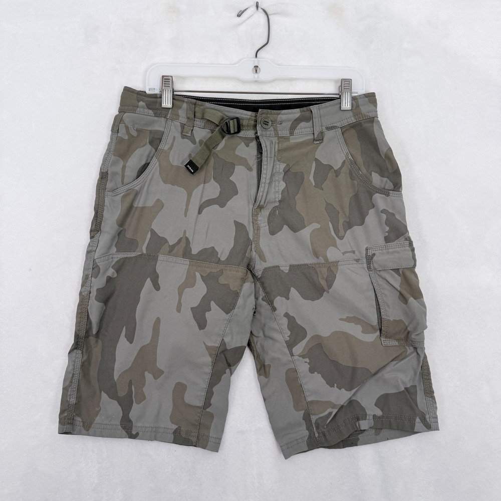 Prana Short Mens 32 Multicolor Camo Performance Hiking Outdoor